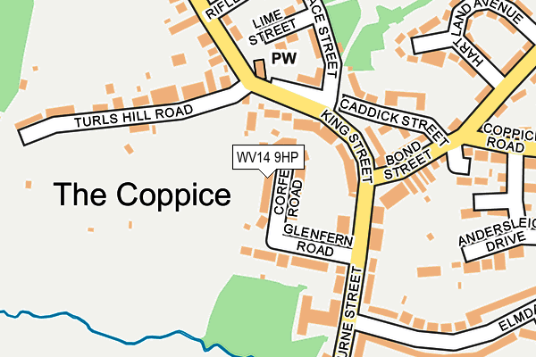 WV14 9HP map - OS OpenMap – Local (Ordnance Survey)