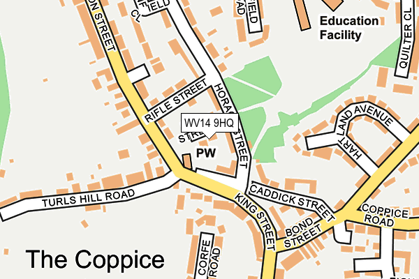 WV14 9HQ map - OS OpenMap – Local (Ordnance Survey)