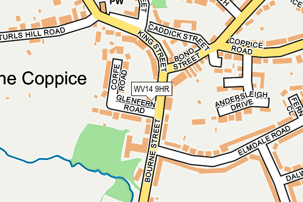 WV14 9HR map - OS OpenMap – Local (Ordnance Survey)