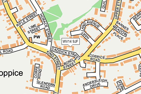 WV14 9JF map - OS OpenMap – Local (Ordnance Survey)