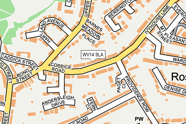 WV14 9LA map - OS OpenMap – Local (Ordnance Survey)