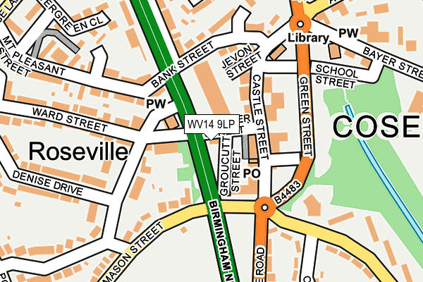 WV14 9LP map - OS OpenMap – Local (Ordnance Survey)