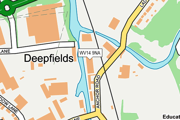 WV14 9NA map - OS OpenMap – Local (Ordnance Survey)
