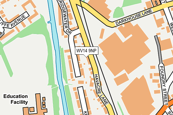 WV14 9NP map - OS OpenMap – Local (Ordnance Survey)