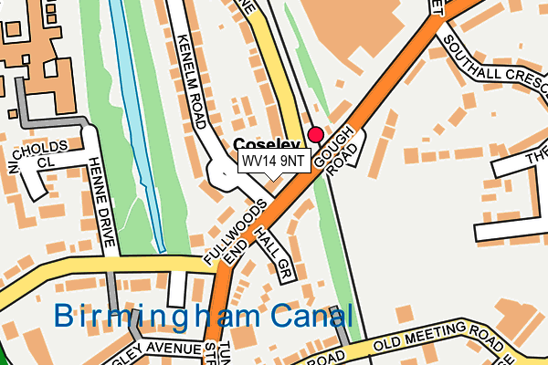 WV14 9NT map - OS OpenMap – Local (Ordnance Survey)