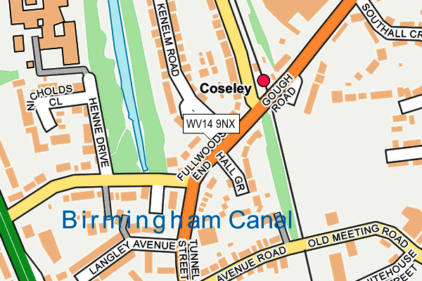 WV14 9NX map - OS OpenMap – Local (Ordnance Survey)