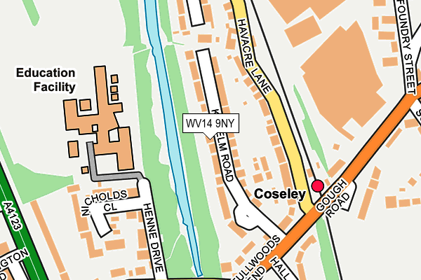 WV14 9NY map - OS OpenMap – Local (Ordnance Survey)