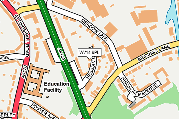 WV14 9PL map - OS OpenMap – Local (Ordnance Survey)