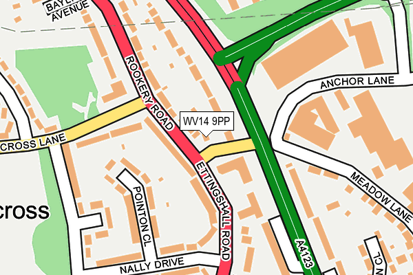 WV14 9PP map - OS OpenMap – Local (Ordnance Survey)