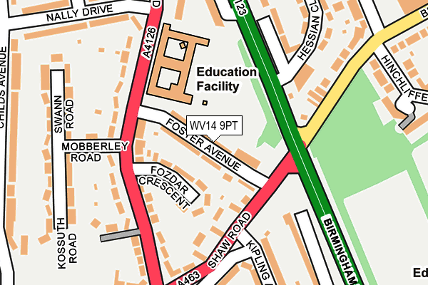 WV14 9PT map - OS OpenMap – Local (Ordnance Survey)