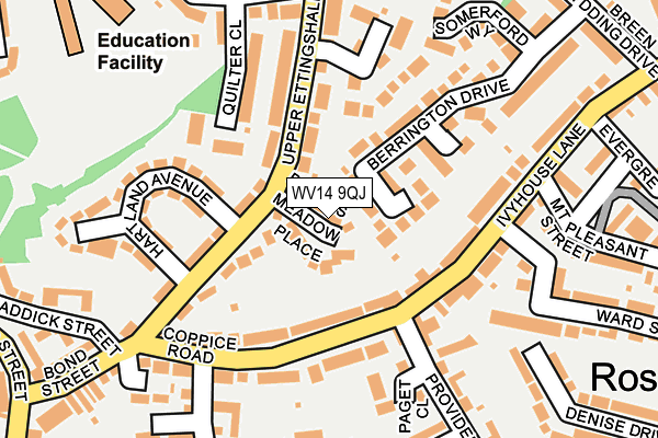 WV14 9QJ map - OS OpenMap – Local (Ordnance Survey)