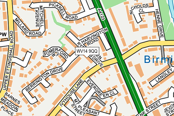 WV14 9QQ map - OS OpenMap – Local (Ordnance Survey)
