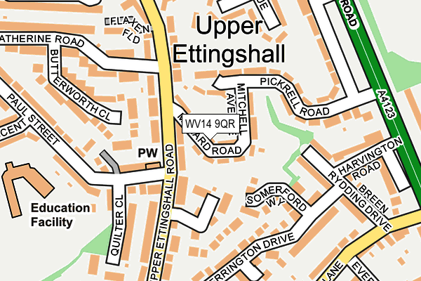 WV14 9QR map - OS OpenMap – Local (Ordnance Survey)