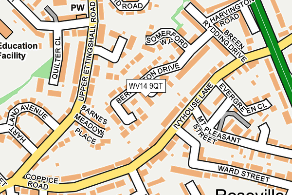 WV14 9QT map - OS OpenMap – Local (Ordnance Survey)