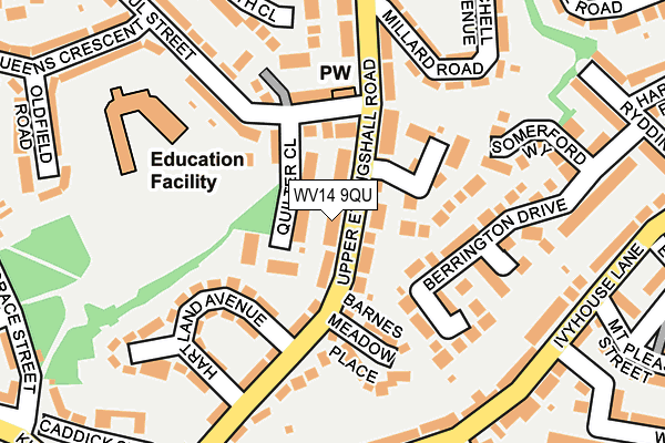 WV14 9QU map - OS OpenMap – Local (Ordnance Survey)