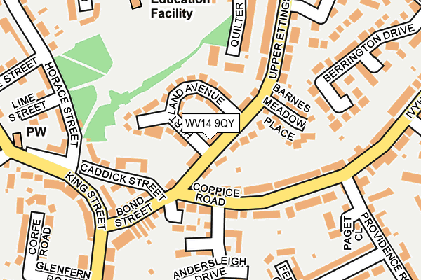 WV14 9QY map - OS OpenMap – Local (Ordnance Survey)