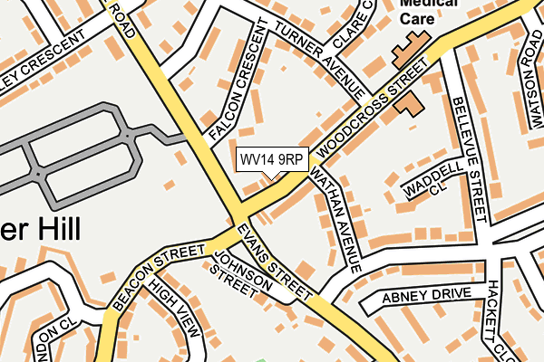WV14 9RP map - OS OpenMap – Local (Ordnance Survey)