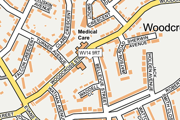 WV14 9RT map - OS OpenMap – Local (Ordnance Survey)