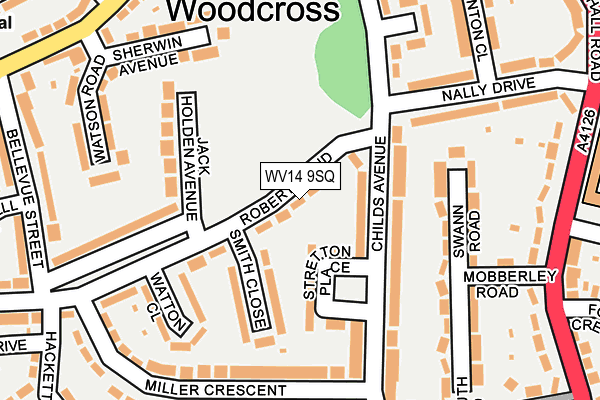 WV14 9SQ map - OS OpenMap – Local (Ordnance Survey)