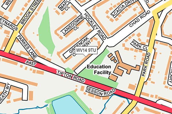 WV14 9TU map - OS OpenMap – Local (Ordnance Survey)