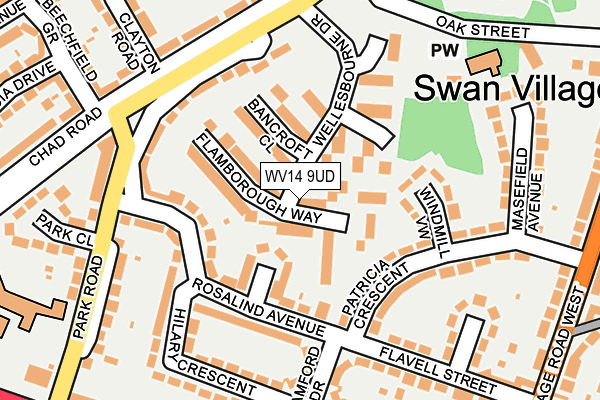 WV14 9UD map - OS OpenMap – Local (Ordnance Survey)