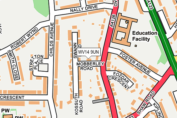 WV14 9UN map - OS OpenMap – Local (Ordnance Survey)