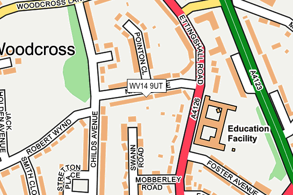 WV14 9UT map - OS OpenMap – Local (Ordnance Survey)