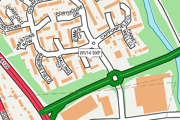 WV14 9XP map - OS OpenMap – Local (Ordnance Survey)