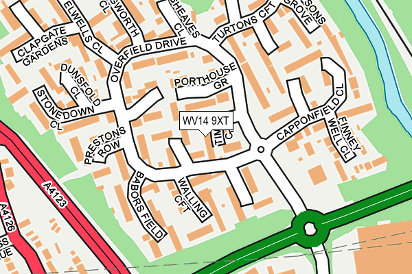 WV14 9XT map - OS OpenMap – Local (Ordnance Survey)