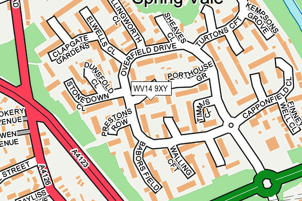 WV14 9XY map - OS OpenMap – Local (Ordnance Survey)