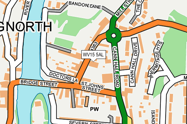 WV15 5AL map - OS OpenMap – Local (Ordnance Survey)