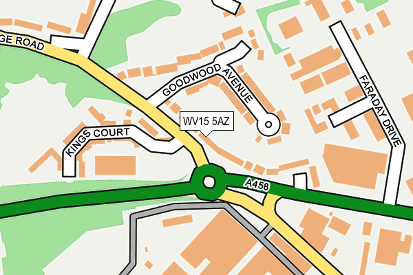WV15 5AZ map - OS OpenMap – Local (Ordnance Survey)