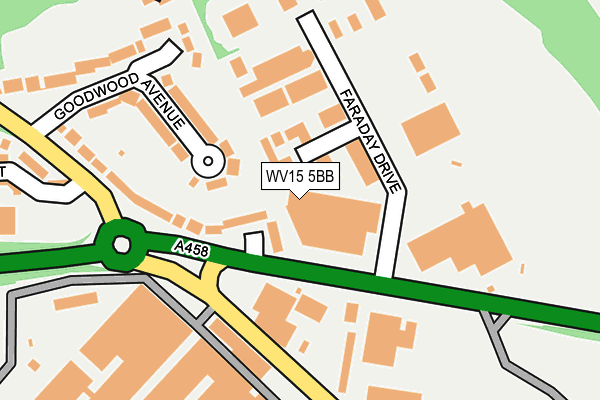 WV15 5BB map - OS OpenMap – Local (Ordnance Survey)
