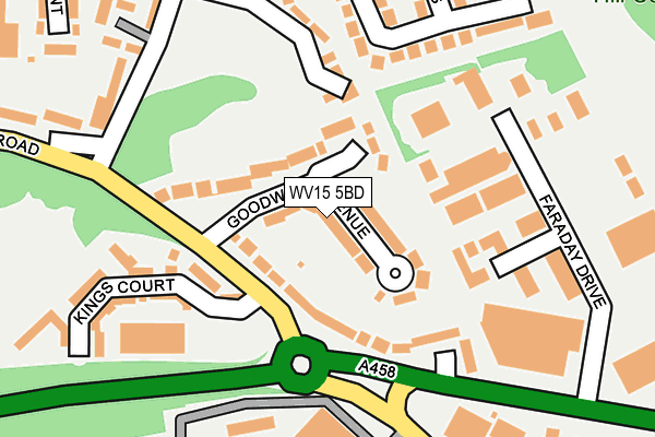WV15 5BD map - OS OpenMap – Local (Ordnance Survey)