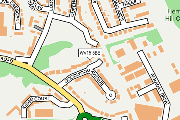WV15 5BE map - OS OpenMap – Local (Ordnance Survey)