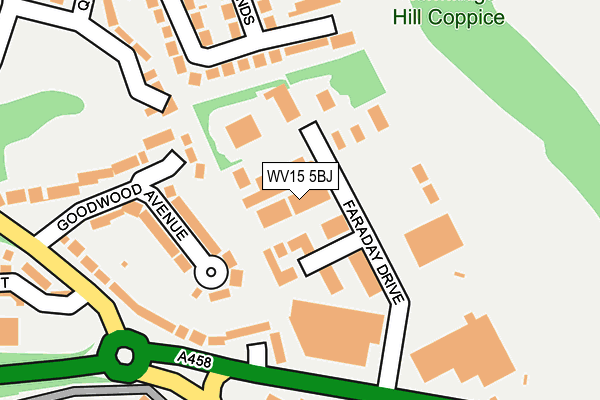 WV15 5BJ map - OS OpenMap – Local (Ordnance Survey)