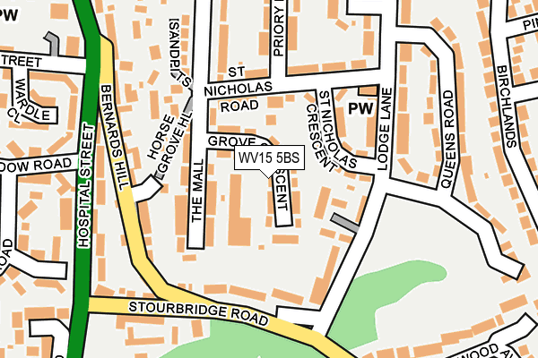 WV15 5BS map - OS OpenMap – Local (Ordnance Survey)