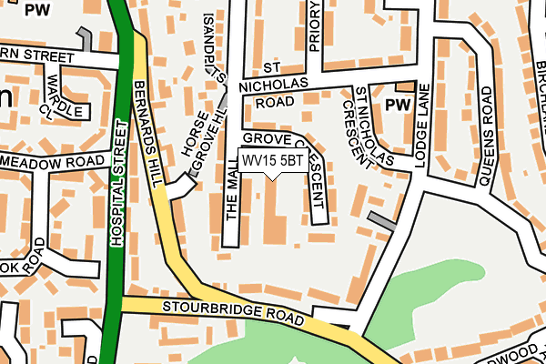 WV15 5BT map - OS OpenMap – Local (Ordnance Survey)