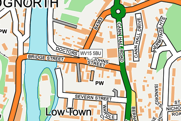 WV15 5BU map - OS OpenMap – Local (Ordnance Survey)