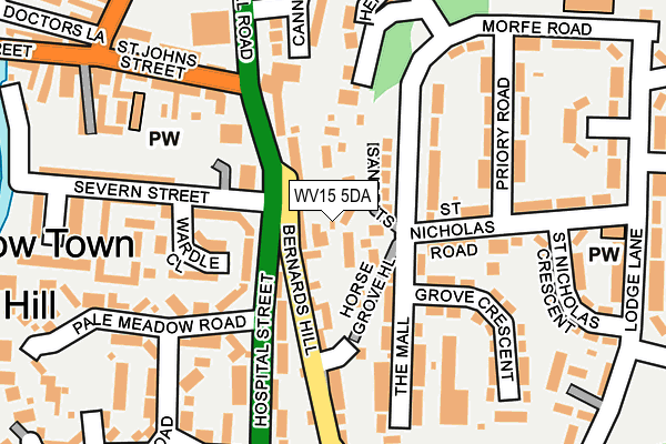 WV15 5DA map - OS OpenMap – Local (Ordnance Survey)