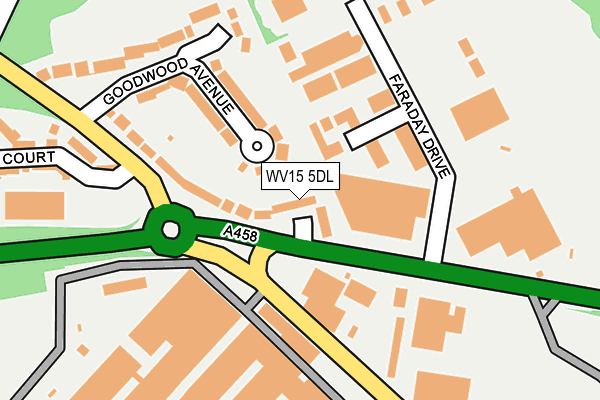 WV15 5DL map - OS OpenMap – Local (Ordnance Survey)