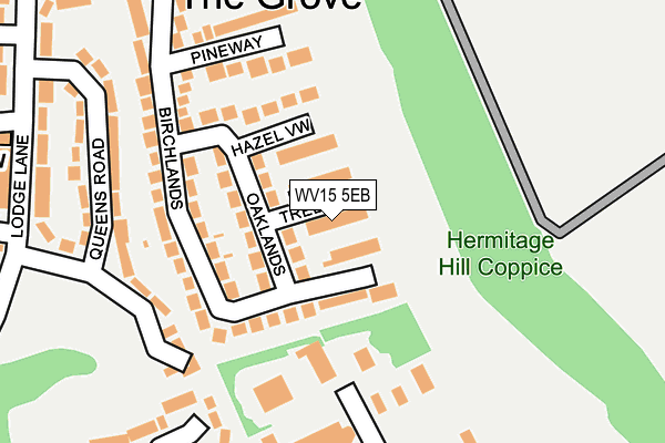 WV15 5EB map - OS OpenMap – Local (Ordnance Survey)