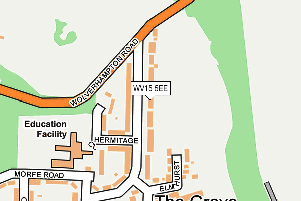 WV15 5EE map - OS OpenMap – Local (Ordnance Survey)