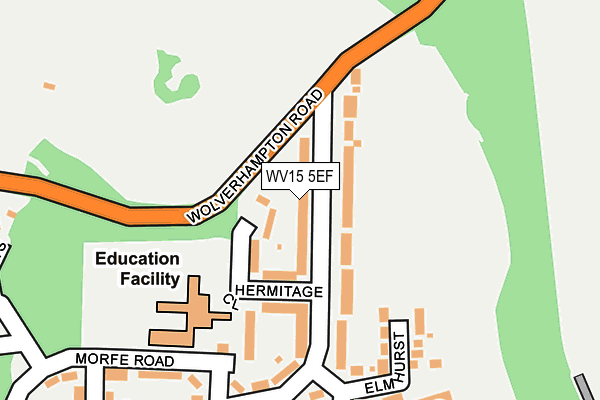 WV15 5EF map - OS OpenMap – Local (Ordnance Survey)