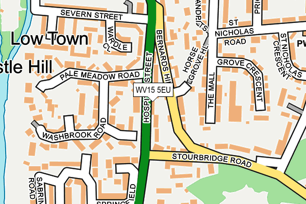 WV15 5EU map - OS OpenMap – Local (Ordnance Survey)