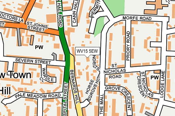 WV15 5EW map - OS OpenMap – Local (Ordnance Survey)