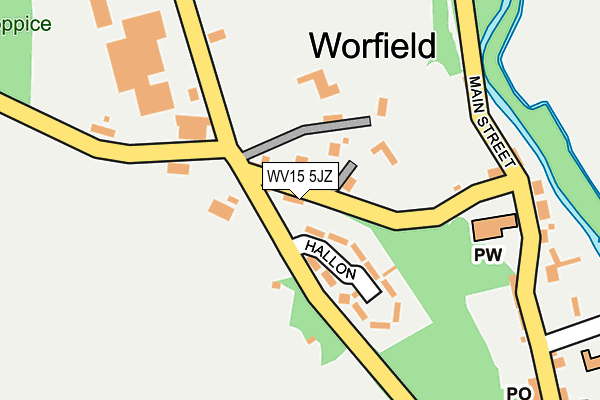 WV15 5JZ map - OS OpenMap – Local (Ordnance Survey)