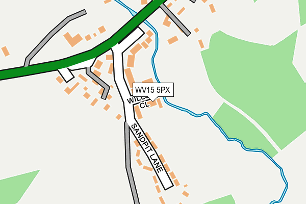 WV15 5PX map - OS OpenMap – Local (Ordnance Survey)