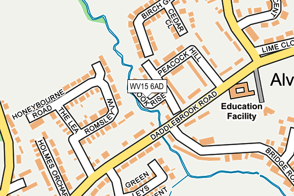 WV15 6AD map - OS OpenMap – Local (Ordnance Survey)