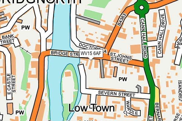 WV15 6AF map - OS OpenMap – Local (Ordnance Survey)